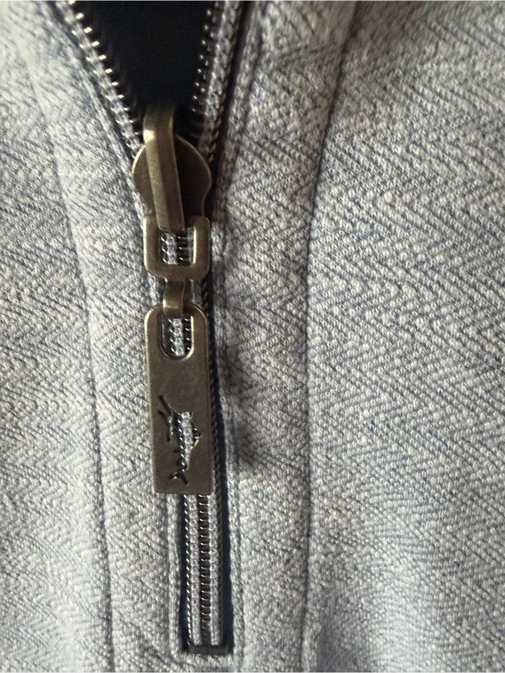 Tommy Bahama reversible Men's Light Blue Quarter-Zip Sweater